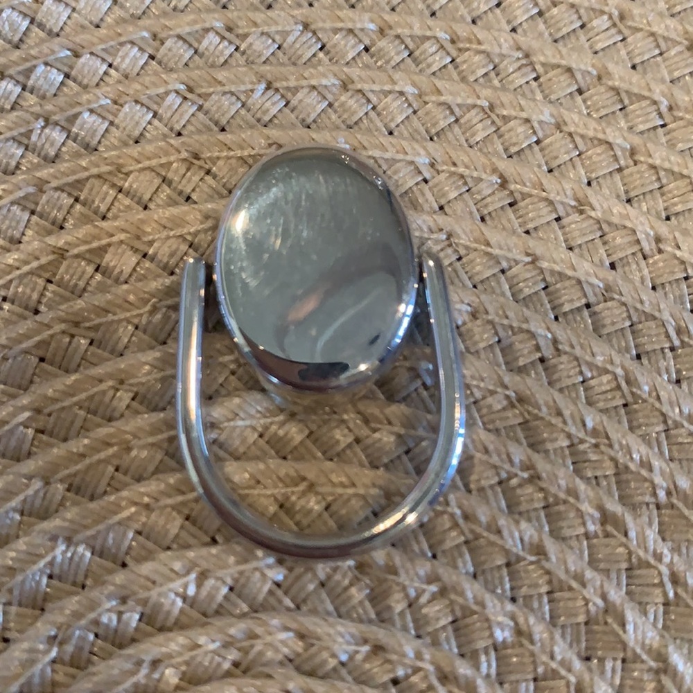 925 ready-to-engrave chunky silver ring size 7